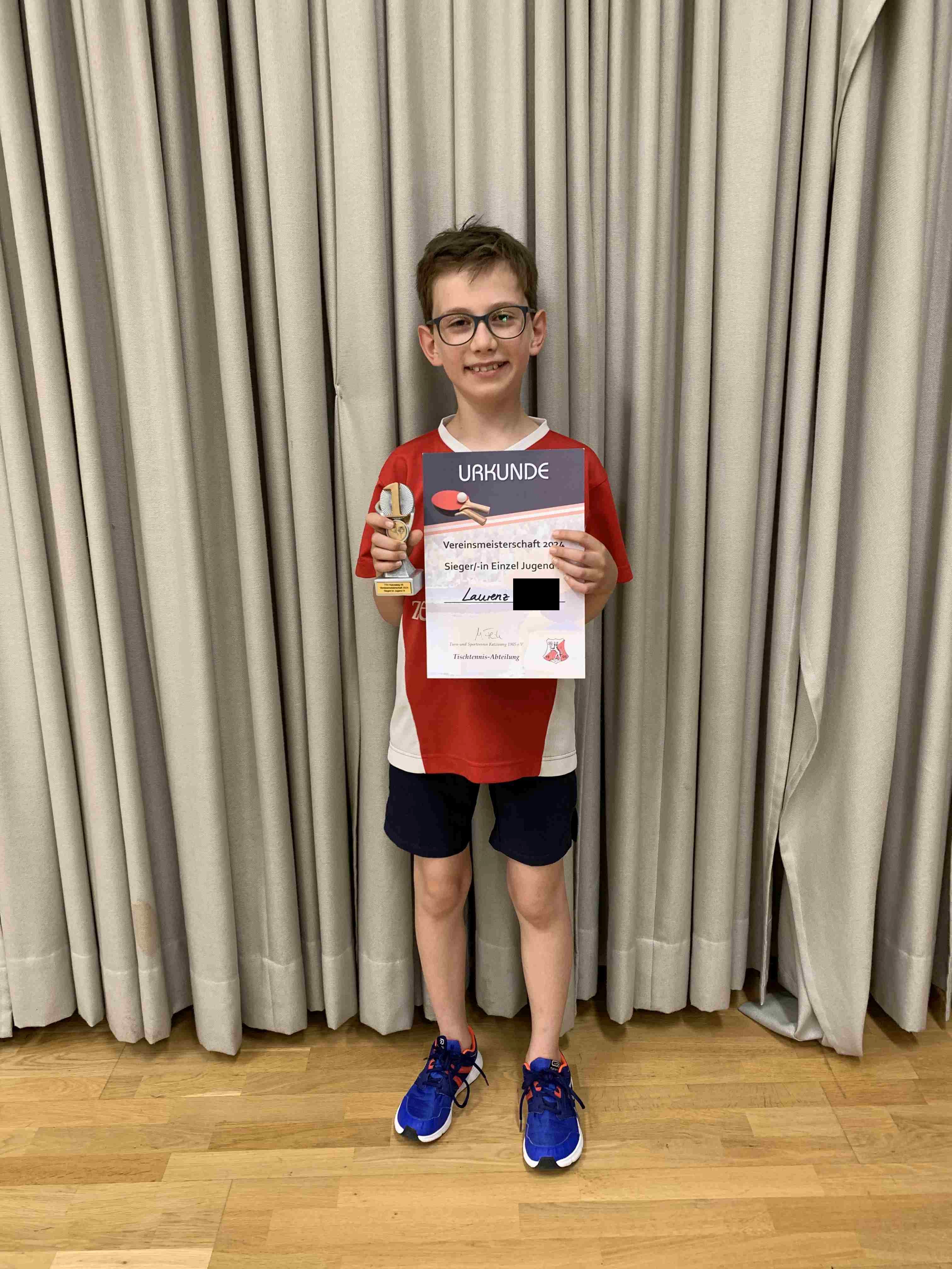 Jugend B 1. Platz Laurenz Pfeuffer ohne Nachname