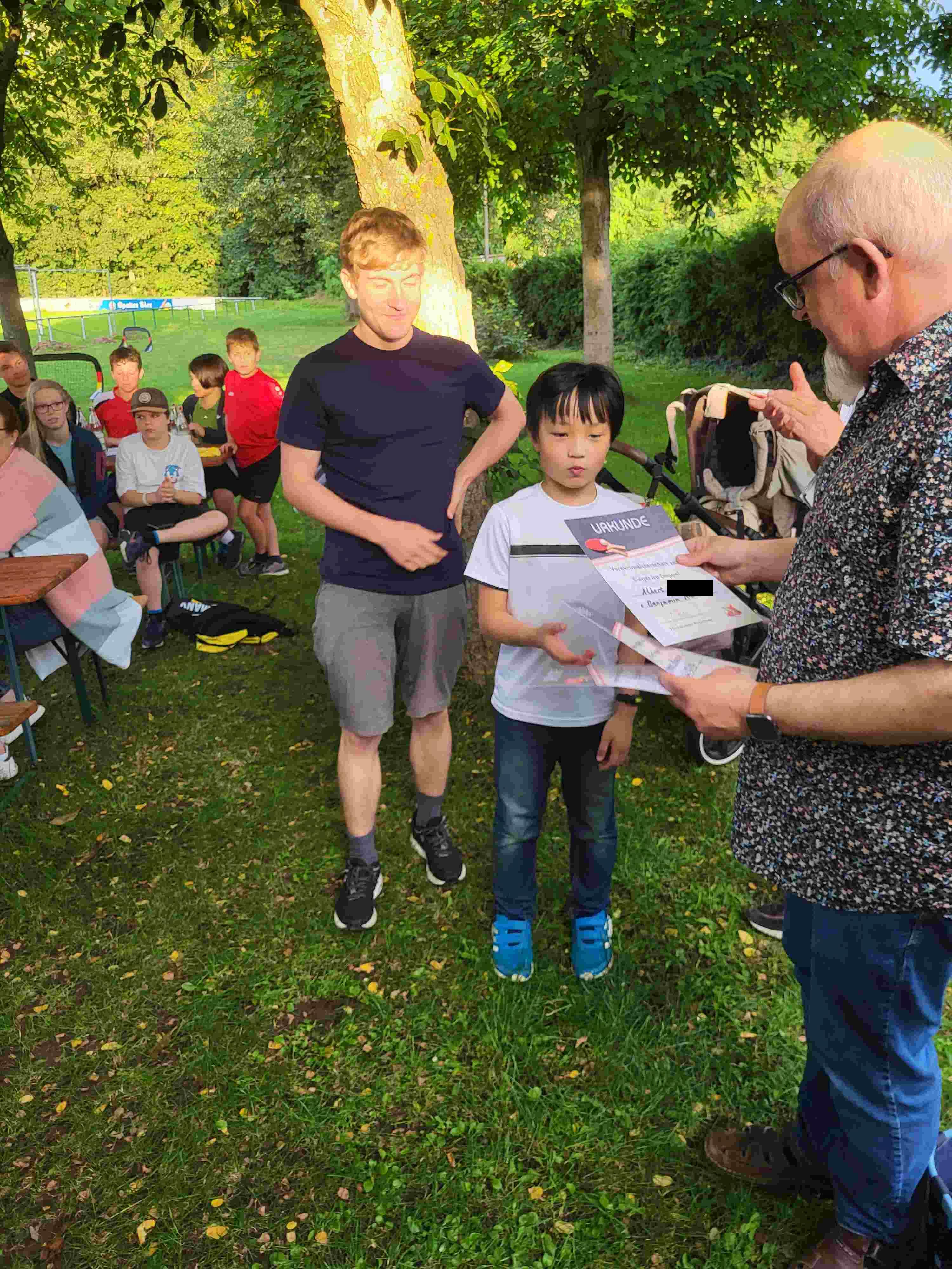 Jugend Doppel 1. Platz Benjamin Karasek Albert Sutanto ohne Nachname
